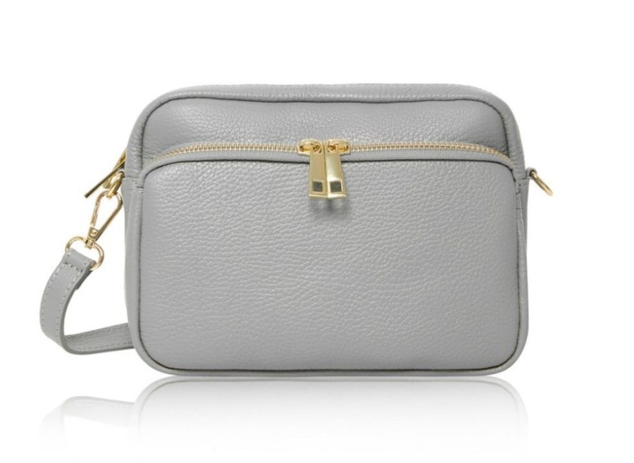 Bags, Straps & Purses Tarelle Leather Bags | Daisy Leather Cross Body Bag-Light Grey