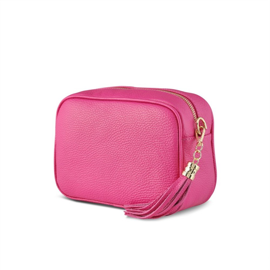 Bags, Straps & Purses Tarelle Leather Bags | Tarelle Leather Crossbody Bag-Fuchsia Pink