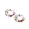 Jewellery Tarelle Earrings | Coloured Stone Earrings-Silver