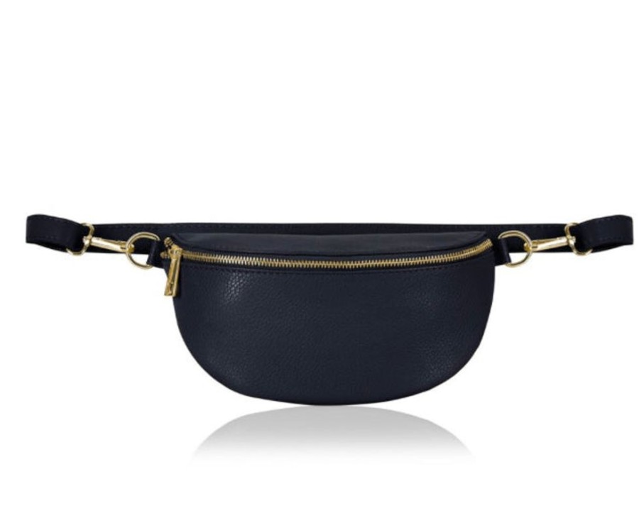 Bags, Straps & Purses Tarelle Leather Bags | Inga Leather Belt Bag-Navy Blue