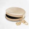 Bags, Straps & Purses Tarelle Metallic Bags & Purses | Leather Round Coin Purse-Gold