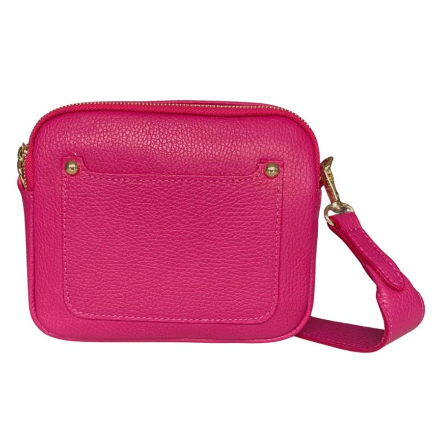 Bags, Straps & Purses Tarelle Leather Bags | Zara Leather Crossbody Bag-Fuchsia Pink