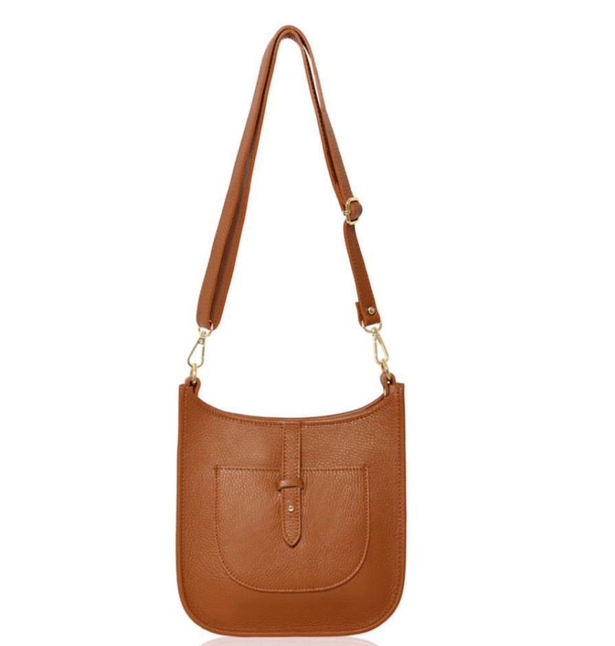 Bags, Straps & Purses Tarelle Leather Bags | Messenger Leather Bag-Dark Tan