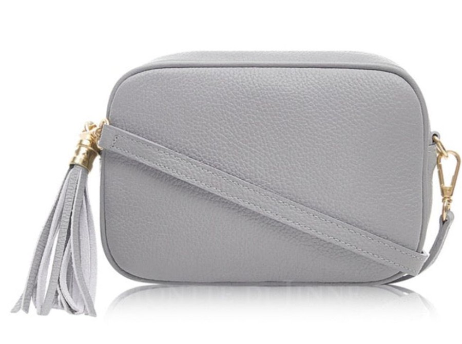 Bags, Straps & Purses Tarelle Leather Bags | Lila Leather Cross Body Bag-Light Grey