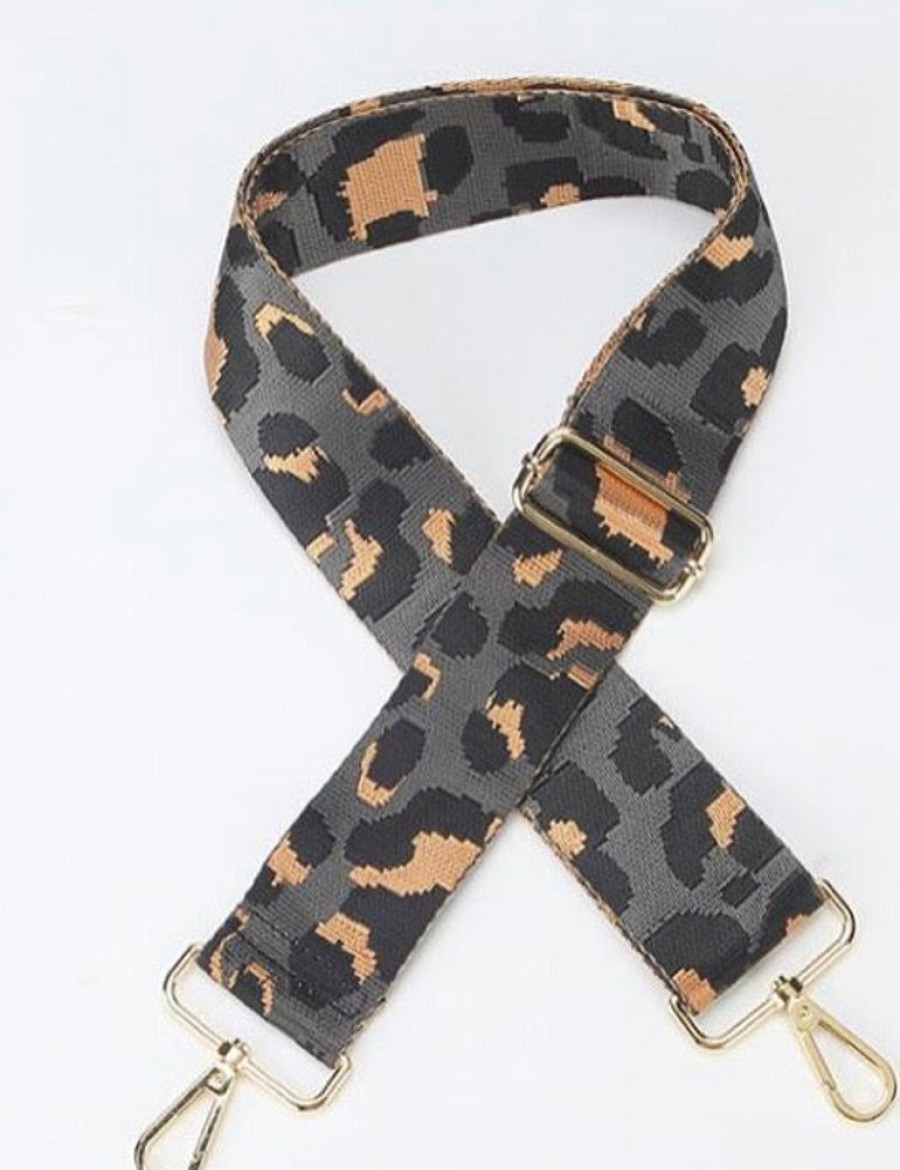 Bags, Straps & Purses Tarelle Bag Straps | Leopard Print Bag Strap-Grey