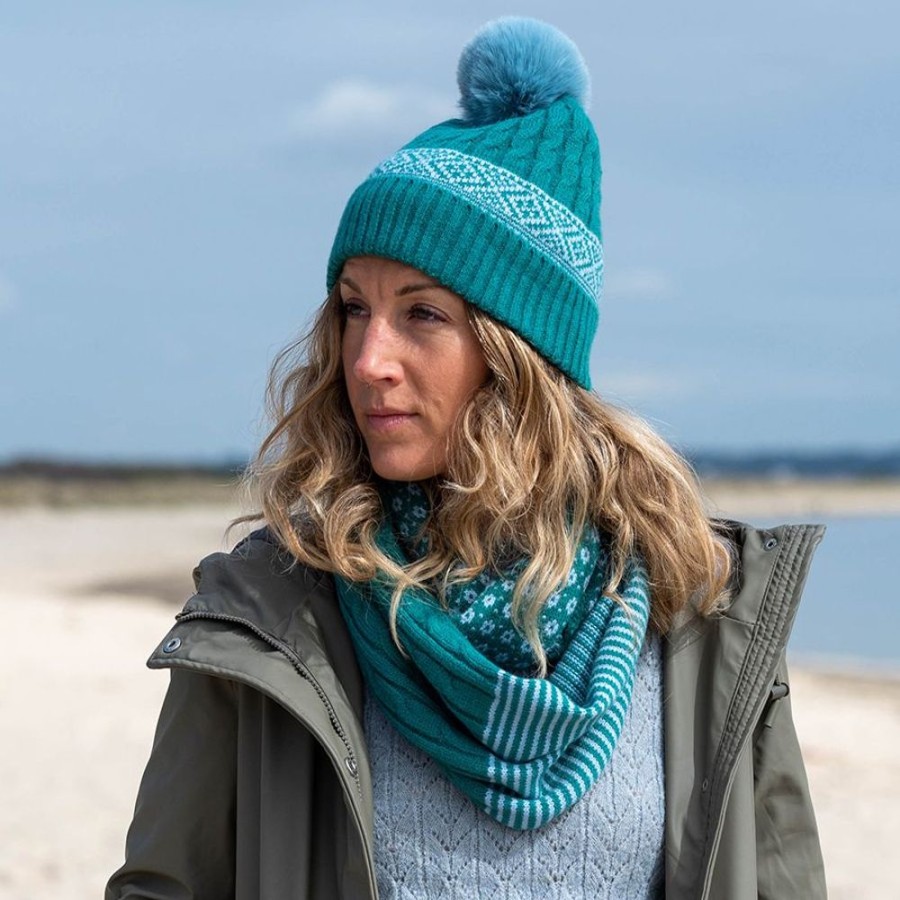 Scarves, Hats & Gloves Tarelle Hats | Bobble Hat-Teal