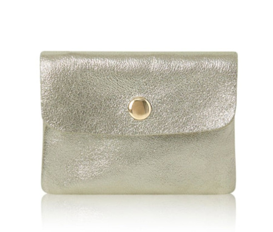 Bags, Straps & Purses Tarelle Metallic Bags & Purses | Small Leather Purse-Gold