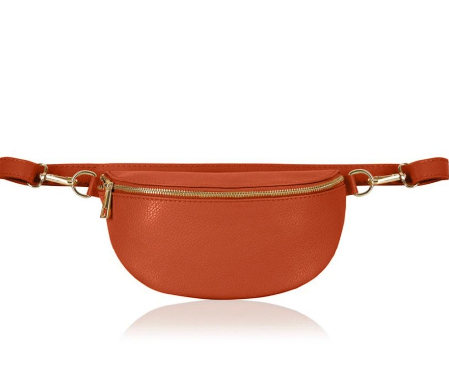 Bags, Straps & Purses Tarelle Leather Bags | Inga Leather Belt Bag-Burnt Orange