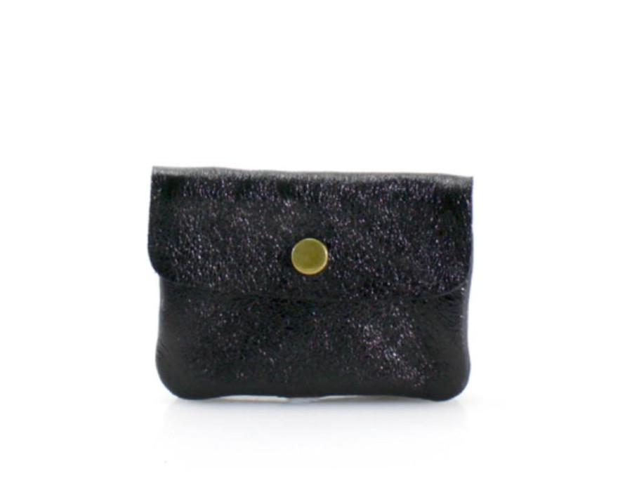 Bags, Straps & Purses Tarelle Purses | Small Leather Purse-Metallic Black