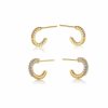 Jewellery Tarelle Earrings | Camille Double Pack Hoops-Gold