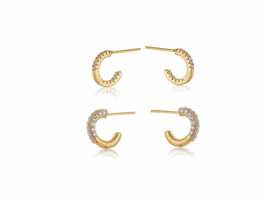 Jewellery Tarelle Earrings | Camille Double Pack Hoops-Gold