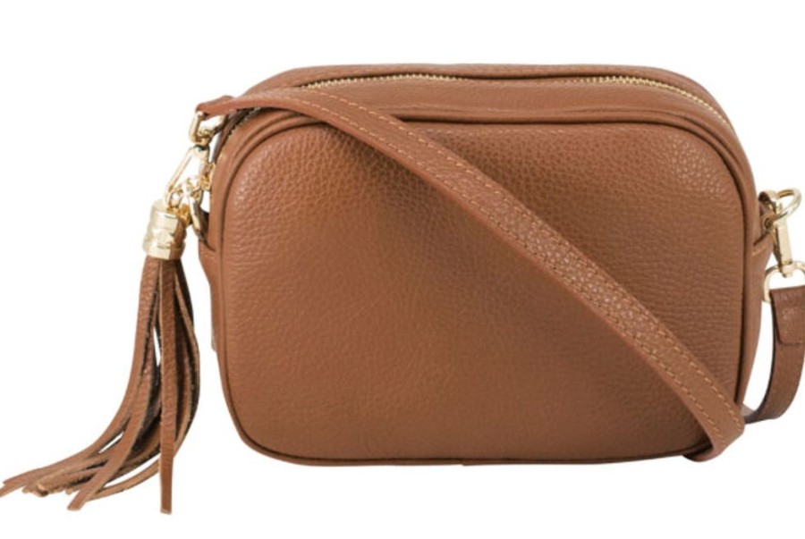 Bags, Straps & Purses Tarelle Leather Bags | Lila Leather Cross Body Bag-Dark Tan