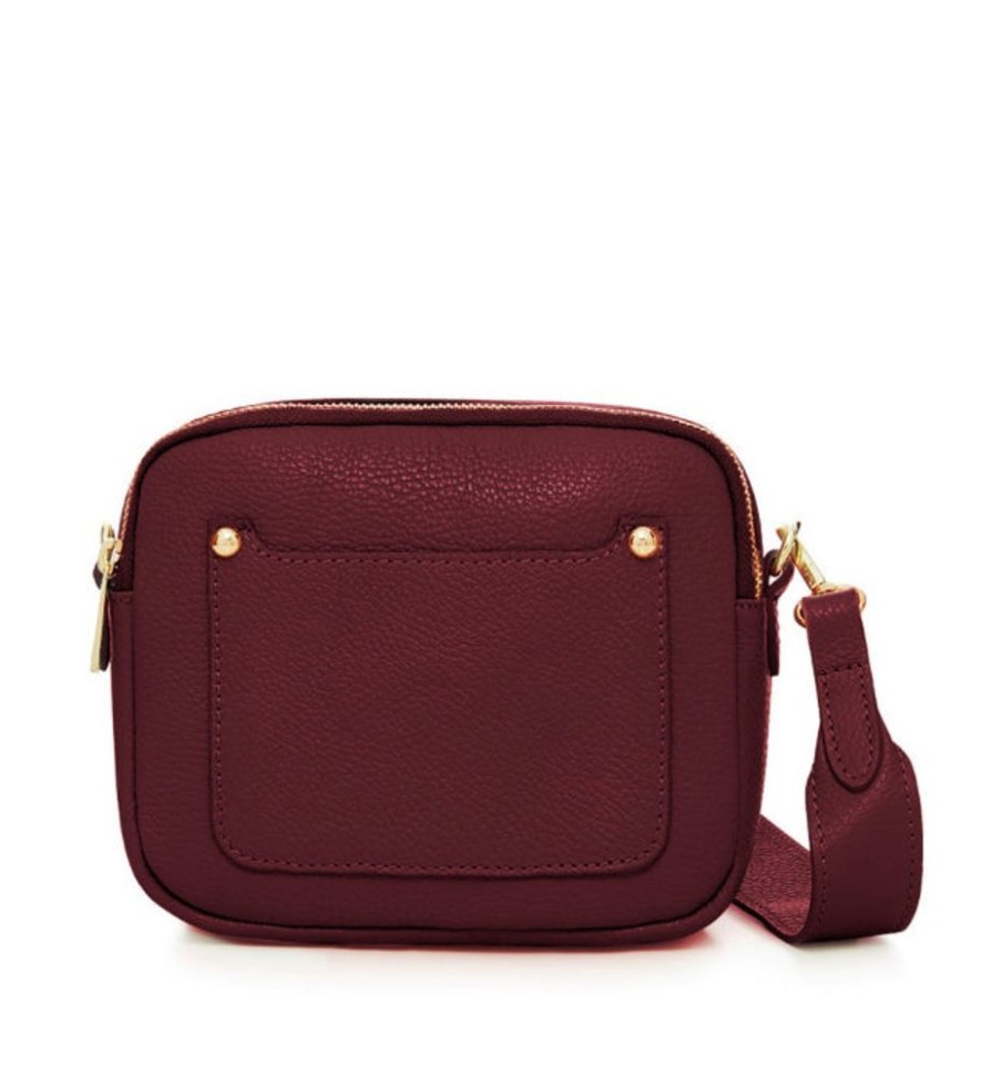 Bags, Straps & Purses Tarelle Leather Bags | Zara Leather Cross Body Bag-Burgundy