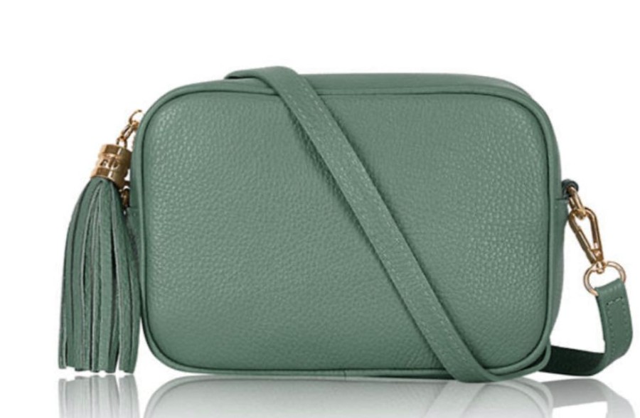 Bags, Straps & Purses Tarelle Leather Bags | Lila Leather Cross Body Bag-Dusty Green