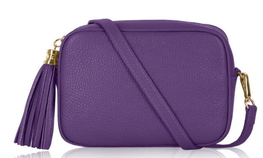 Bags, Straps & Purses Tarelle Leather Bags | Lila Leather Cross Body Bag-Purple