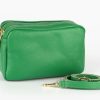 Bags, Straps & Purses Tarelle Leather Bags | Ana Double Section Leather Cross Body Bag-Green