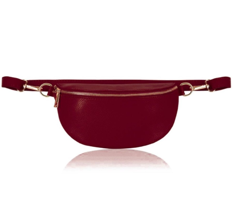 Bags, Straps & Purses Tarelle Leather Bags | Inga Leather Belt Bag-Burgundy Red