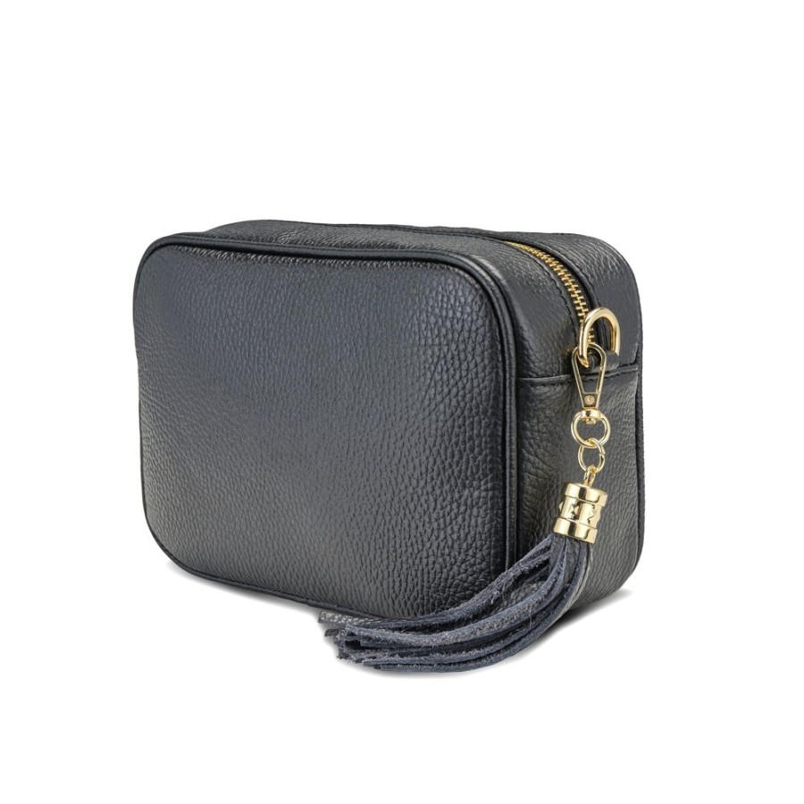 Bags, Straps & Purses Tarelle Leather Bags | Tarelle Leather Crossbody Bag-Black