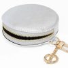 Bags, Straps & Purses Tarelle Purses | Leather Round Coin Purse-Silver