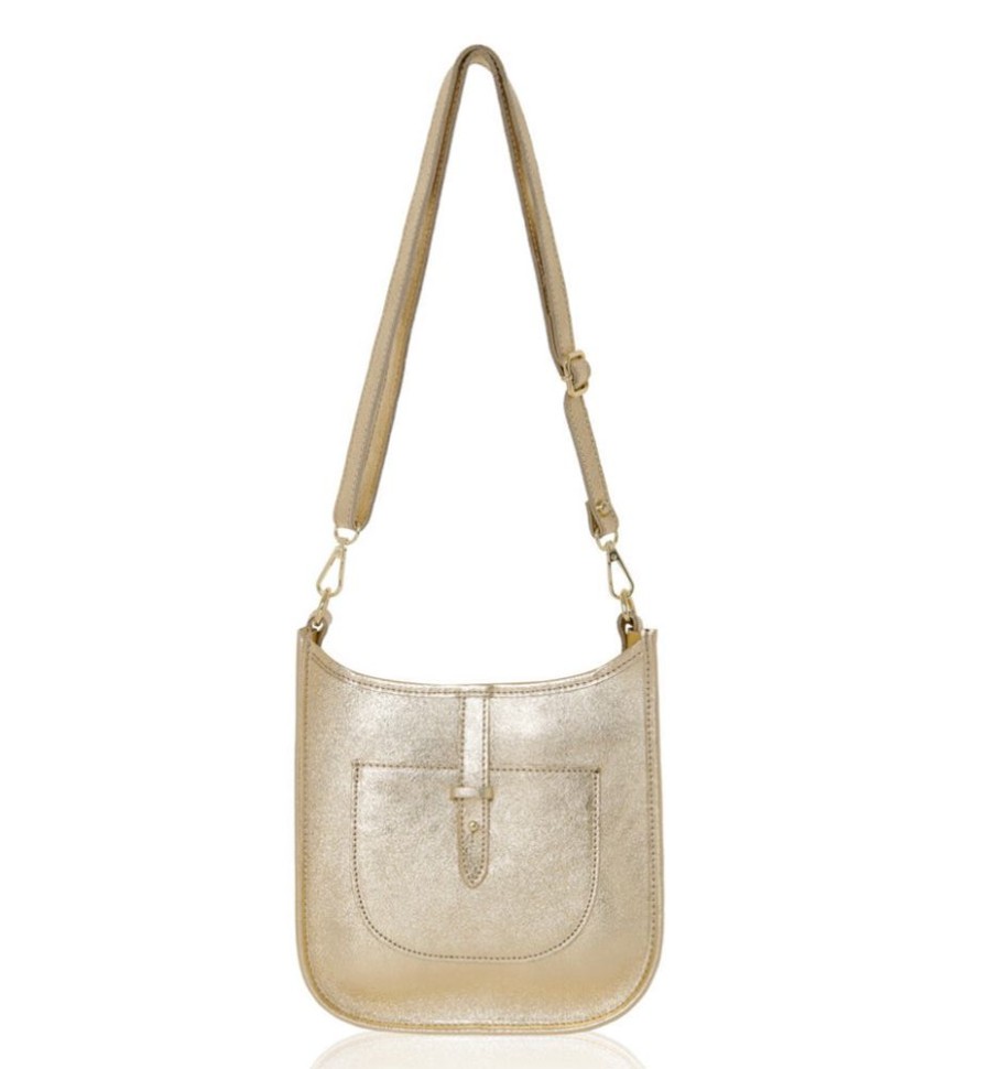 Bags, Straps & Purses Tarelle Leather Bags | Messenger Leather Bag-Gold