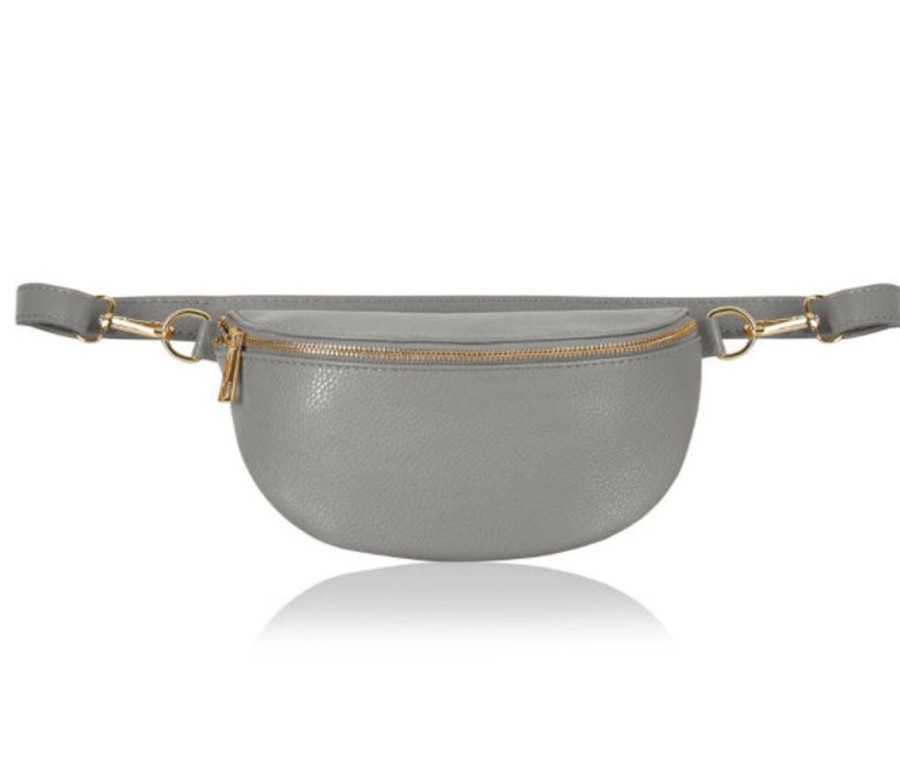 Bags, Straps & Purses Tarelle Leather Bags | Inga Leather Belt Bag-Light Grey