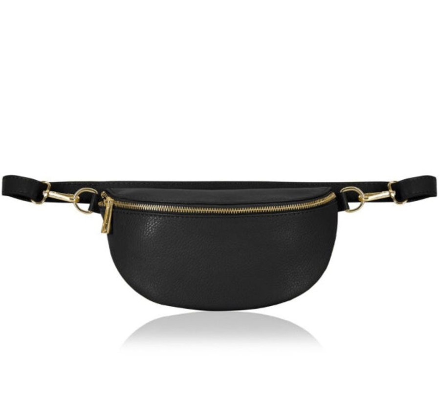 Bags, Straps & Purses Tarelle Leather Bags | Inga Leather Belt Bag-Black