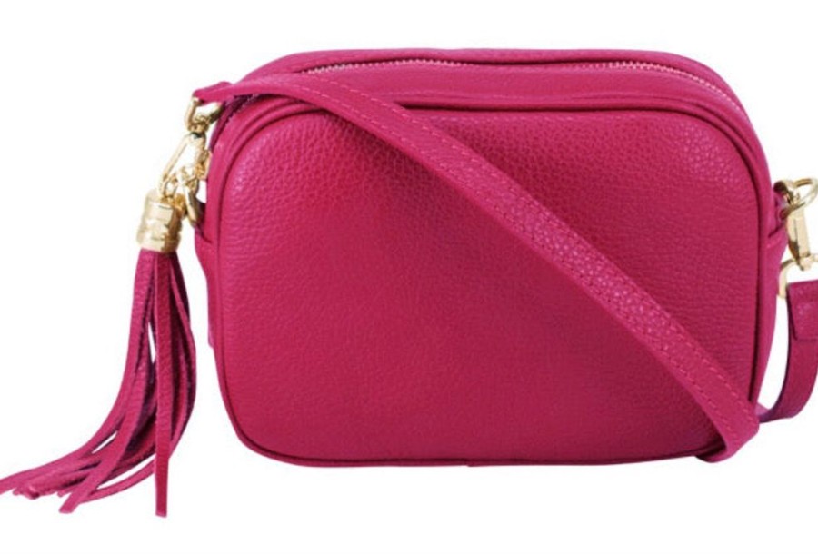 Bags, Straps & Purses Tarelle Leather Bags | Lila Leather Cross Body Bag-Fuchsia