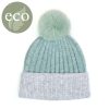 Scarves, Hats & Gloves Tarelle Hats | Recycled Yarn Bobble Hat-Mint Green/Grey