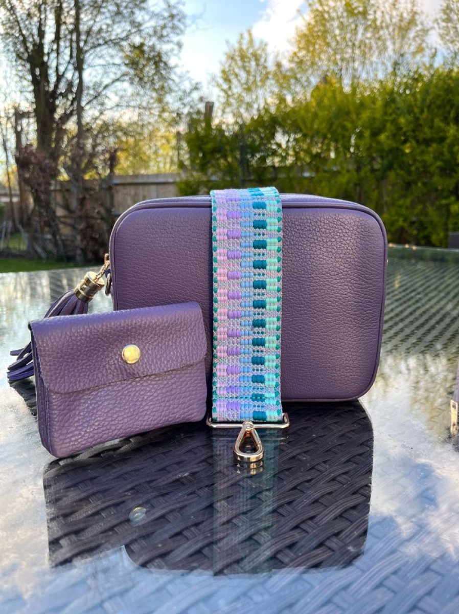 Bags, Straps & Purses Tarelle Leather Bags | Lila Leather Cross Body Bag-Light Purple