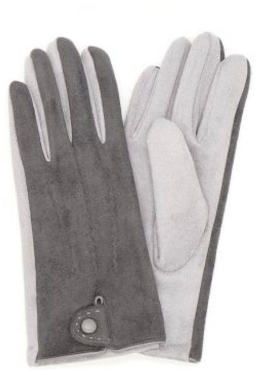 Scarves, Hats & Gloves Tarelle Gloves | Suede Gloves-Grey