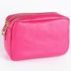 Bags, Straps & Purses Tarelle Leather Bags | Ana Double Section Leather Cross Body Bag-Fuchsia Pink