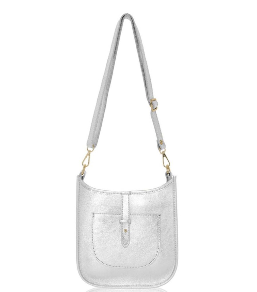 Bags, Straps & Purses Tarelle Leather Bags | Messenger Leather Bag-Silver