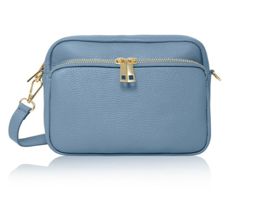 Bags, Straps & Purses Tarelle Leather Bags | Daisy Leather Cross Body Bag-Denim Blue