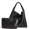 Bags, Straps & Purses Tarelle Vegan Bags | Pu Woven/Weave 2 In 1 Handbag-Black