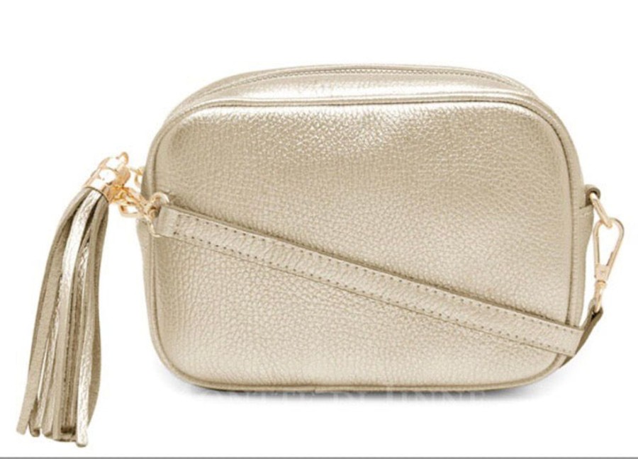 Bags, Straps & Purses Tarelle Leather Bags | Lila Leather Cross Body Bag-Gold