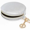 Bags, Straps & Purses Tarelle Metallic Bags & Purses | Leather Round Coin Purse-Silver