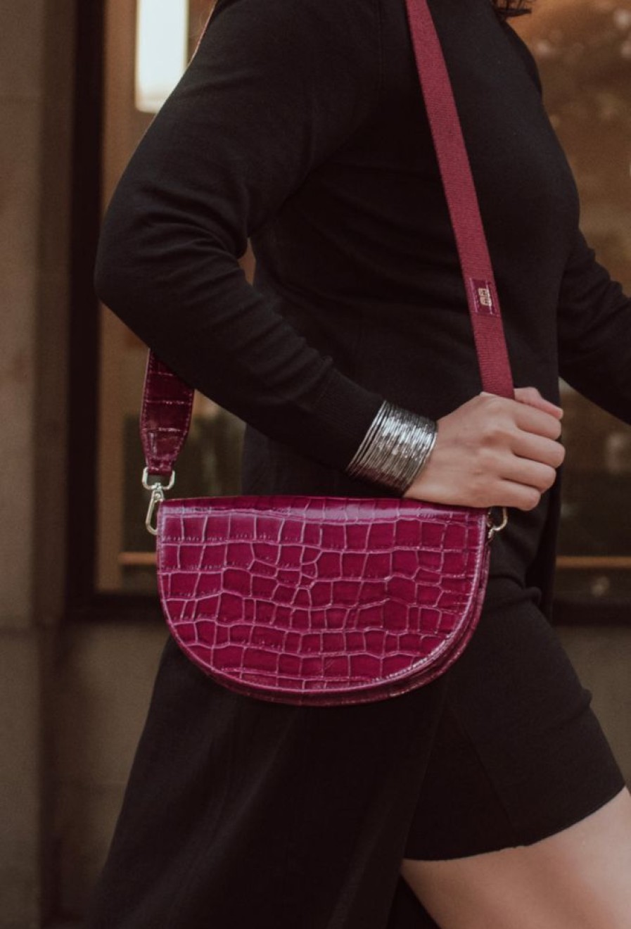 Bags, Straps & Purses Tarelle Leather Bags | Duchess Leather Crossbody Clutch-Boysenberry