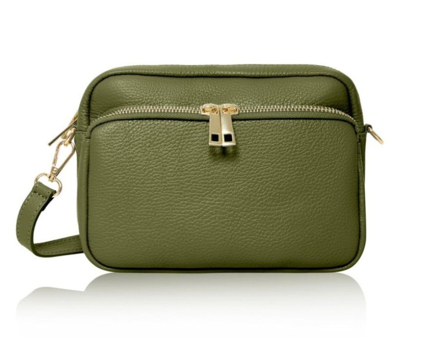 Bags, Straps & Purses Tarelle Leather Bags | Daisy Leather Cross Body Bag-Olive Green