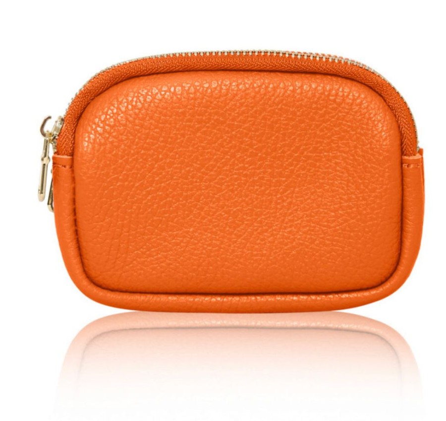 Bags, Straps & Purses Tarelle Purses | Leather Coin Bag/Purse-Bright Orange