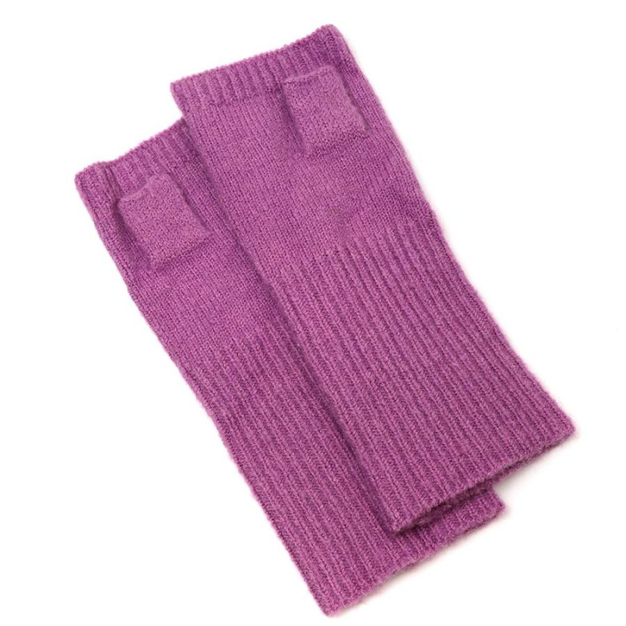 Scarves, Hats & Gloves Tarelle Gloves | Knitted Wrist Warmers-Mauve Pink