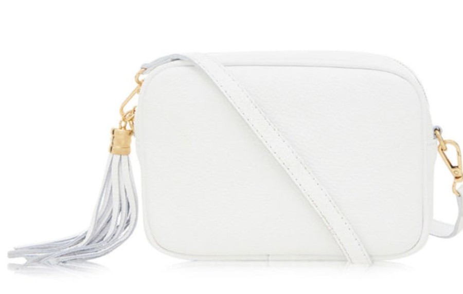 Bags, Straps & Purses Tarelle Leather Bags | Lila Leather Cross Body Bag-White