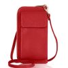 Bags, Straps & Purses Tarelle Leather Bags | Mobile Phone Leather Wallet-Red