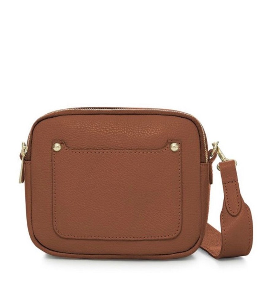 Bags, Straps & Purses Tarelle Leather Bags | Zara Leather Crossbody Bag-Tan