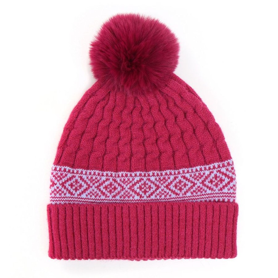 Scarves, Hats & Gloves Tarelle Hats | Bobble Hat-Magenta Pink