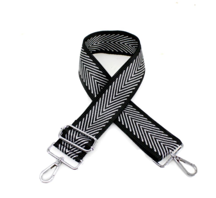 Bags, Straps & Purses Tarelle Bag Straps | Silver Hardware Chevron Bag Strap-Silver