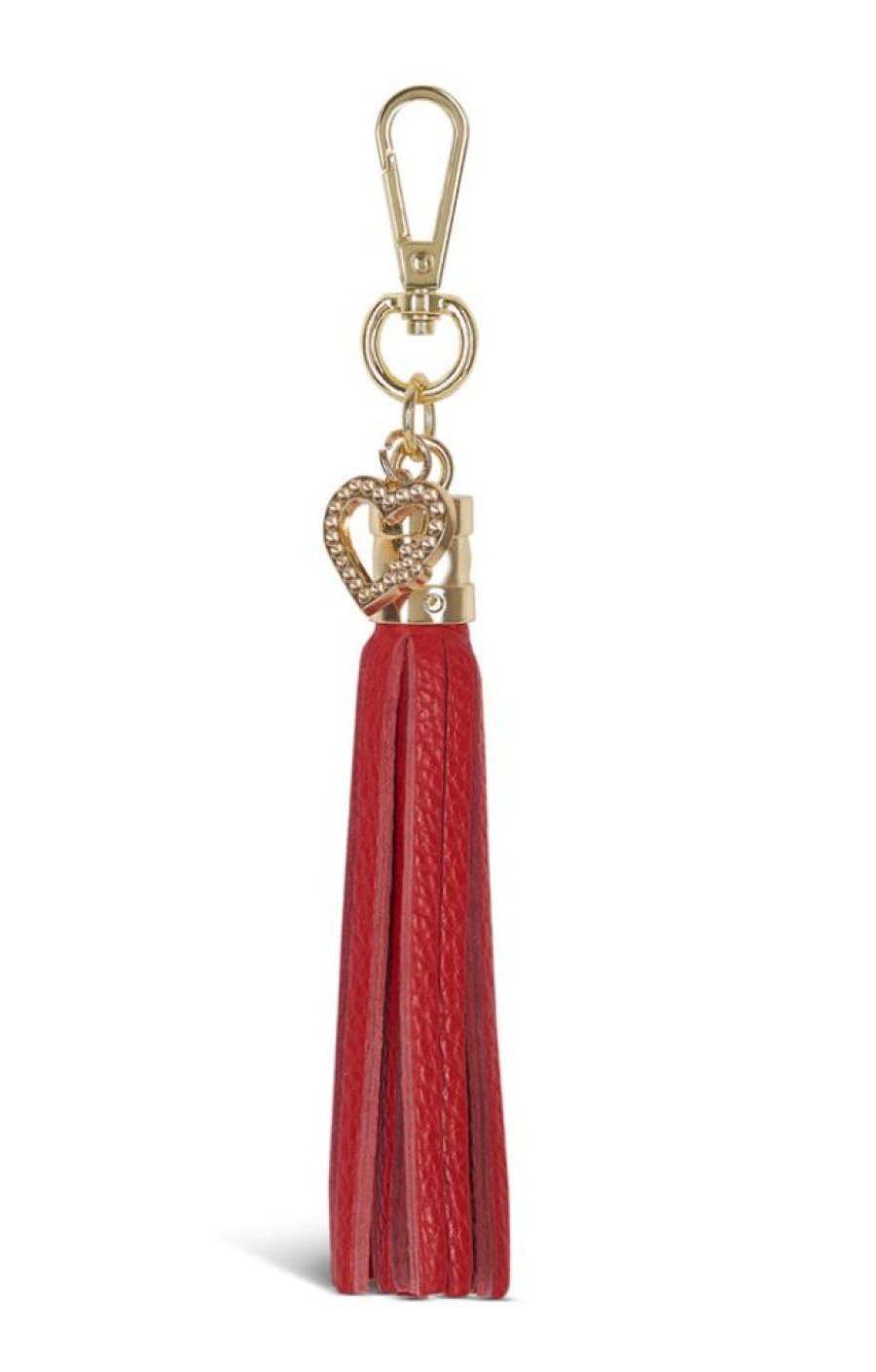 Key Rings Tarelle | Leather Tassel Keyring-Red