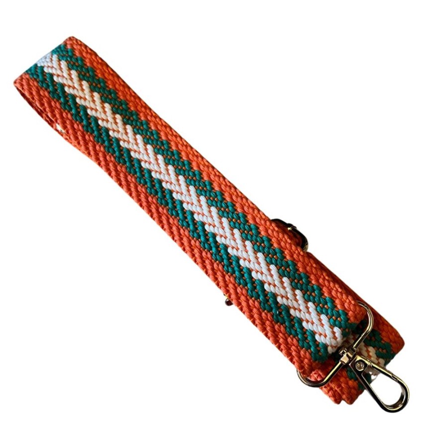 Bags, Straps & Purses Tarelle Bag Straps | Chevron Bag Strap-Orange/Green/White