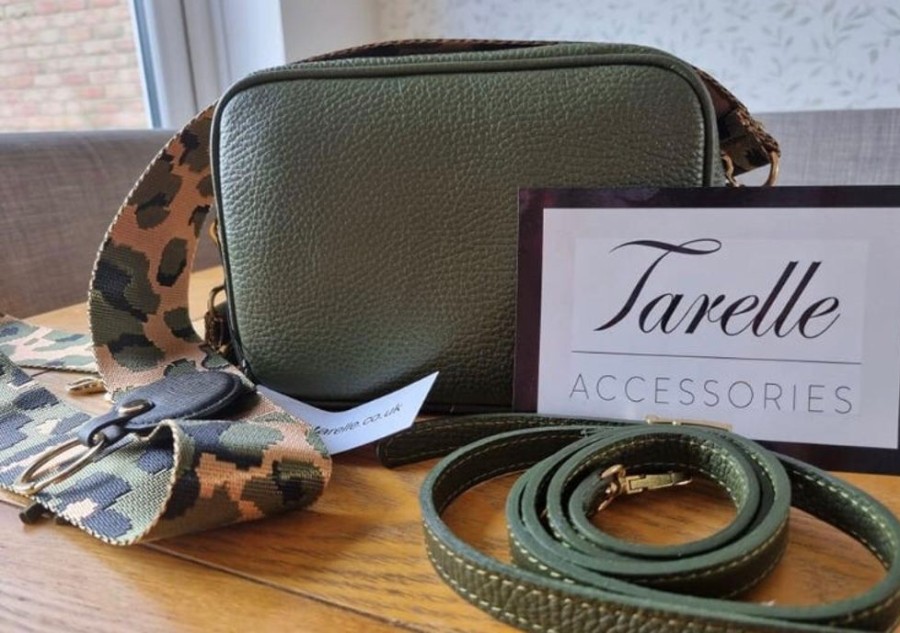 Bags, Straps & Purses Tarelle Leather Bags | Lila Leather Cross Body Bag-Olive Green