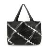 Bags, Straps & Purses Tarelle Vegan Bags | Pu Large Woven/Weave 2 In 1 Tote-Black