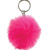 Bottle Socs Tarelle | Faux Fur Pompom Keyring-Pink